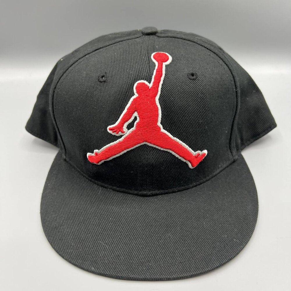 Air Jordan Hat Men 7 1/2 Black Red Jumpman‎ Fitted Cap